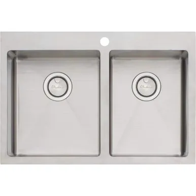 Apollo 1 & 3/4 Left Hand Bowl Sink 750mm X 510mm 1 Tap Hole | Made From Stainless Steel By Oliveri