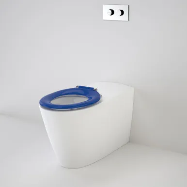 Care 800 Cleanflush® Wall Faced Invisi Series II® Toilet Suite Pedigree II Care Single Flap In White/Sorrento Blue By Caroma