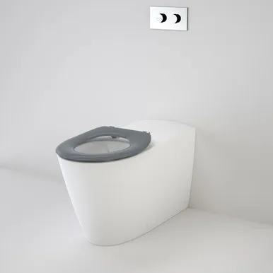 Care 800 Cleanflush® Wall Faced Invisi Series Ii® Toilet Suite With Caravelle Care Single Flap Seat Grey 4Star | Stainless Steel In White By Caroma