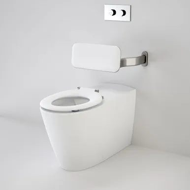 Care 800 Cleanflush® Invisi Series II® Wall Faced Suite With Backrest & Pedigree II Care Single Flap Seat 4Star In White By Caroma