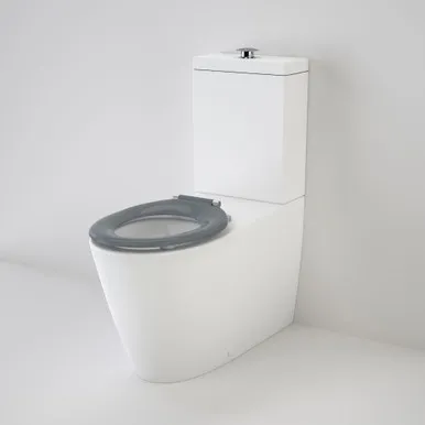Care 800 Cleanflush® Wall Faced Close Coupled Easy Height Toilet Suite Pedigree II Care Single Flap Seat Anthracite Grey Nth 4Star In White By Caroma