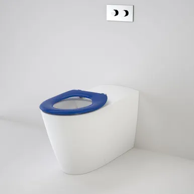 Care 800 Cleanflush® Wall Faced Invisi Series Ii® Toilet Suite - Caravelle Care Single Flap Seat - Sorrento Blue | Sorrento Blue By Caroma