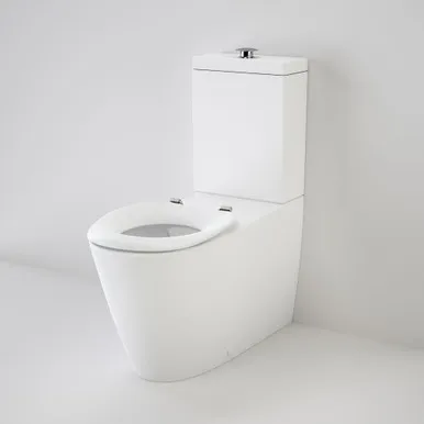 Care 800 Cleanflush® Wall Faced Toilet Suite - Pedigree II Care Single Flap Seat - In White By Caroma