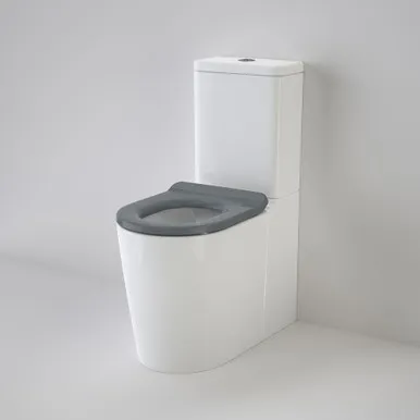 Liano Cleanflush® Close Coupled Easy Height Back-To-Wall Faced Suite With Liano Double Flap Seat Anthracite Grey Nth 4Star In White By Caroma