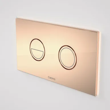 Invisi Series Ii® Round Dual Flush Plate & Buttons (Metal) In Copper By Caroma