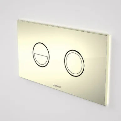 Invisi Series Ii® Round Dual Flush Plate & Buttons (Metal) In Gold By Caroma