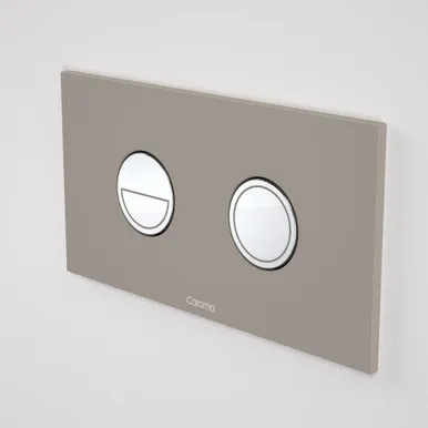 Invisi Series Ii® Round Dual Flush Plate & Buttons (Metal) Mid In Grey By Caroma