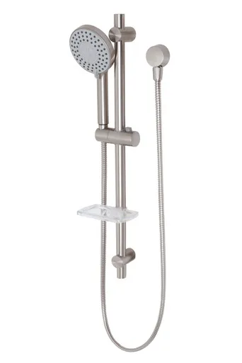 Vivid Hand Shower On Rail 5Star | Made From Brass In Brushed Nickel By Phoenix