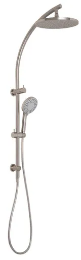 Vivid Twin Rail Shower 5Star | Made From Brass In Brushed Nickel By Phoenix