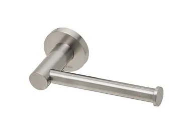 Radii Toilet Roll Holder With Round Plate In Brushed Nickel By Phoenix