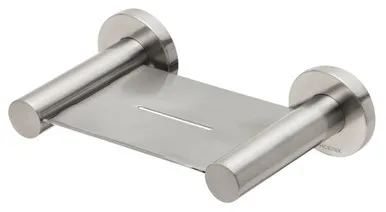 Radii Soap Dish With Round Plate In Brushed Nickel By Phoenix