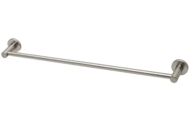 Radii Towel Rail Single 600mm Round Plate In Brushed Nickel By Phoenix