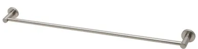 Radii Towel Rail Single 800mm Round Plate In Brushed Nickel By Phoenix