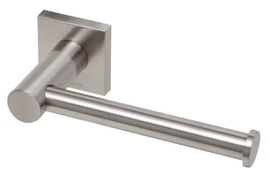 Radii Toilet Roll Holder With Square Plate In Brushed Nickel By Phoenix