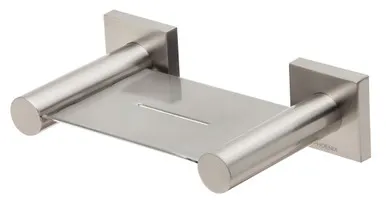 Radii Soap Dish With Square Plate In Brushed Nickel By Phoenix