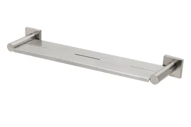 Radii Metal Shelf With Square Plate In Brushed Nickel By Phoenix