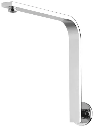 Vivid Slimline High-Rise Shower Arm Round Plate | Made From Brass In Chrome Finish By Phoenix