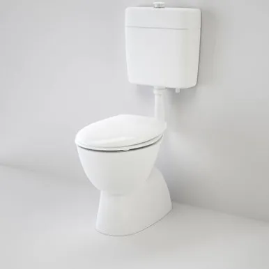 Care 200 V2 Connector (S Trap) Suite With Caravelle Care Double Flap Seat - In White By Caroma