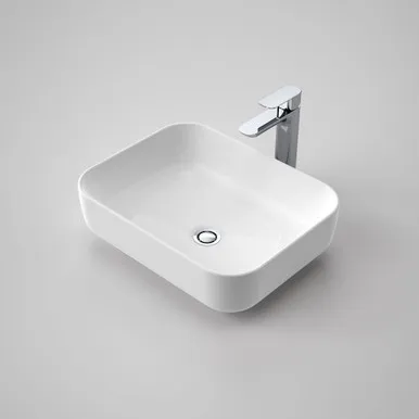 Tribute Artisan Above Counter Basin Rectangle 490mm | Made From Vitreous China In White By Caroma