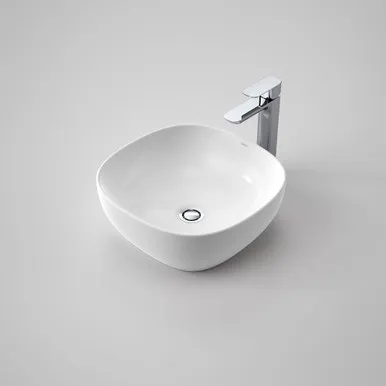 Tribute Artisan B6 Above Counter Basin Curved Square 170mm Nth | Made From Vitreous China In White By Caroma