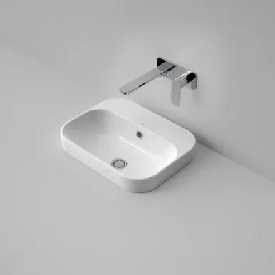 Luna Inset Basin With Overflow Nth | Made From Vitreous China In White By Caroma
