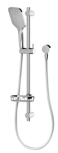 Rush Rail Hand Shower On Rail With Soap Dish 3Star | Made From Brass In Chrome Finish By Phoenix