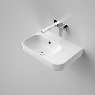 Luna Shelf Wall Basin With Overflow 0 Tap Holes | Made From Vitreous China In White By Caroma
