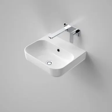 Luna Wall Basin With Overflow 3 Tap Holes | Made From Vitreous China In White By Caroma