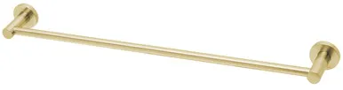 Radii Towel Rail Single 600mm Round Plate Brushed In Gold By Phoenix