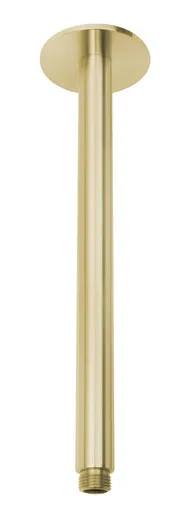 Vivid Ceiling Shower Arm Round 300mm | Made From Brass In Gold By Phoenix