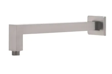 Lexi Straight Square Shower Arm (400mm) | Made From Brass In Brushed Nickel By Phoenix