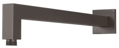 Lexi Straight Square Shower Arm (400mm) | Made From Brass In Gunmetal By Phoenix