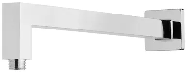 Lexi Straight Square Shower Arm (400mm) | Made From Brass In Chrome Finish By Phoenix