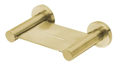 Radii Soap Dish With Round Plate Brushed In Gold By Phoenix