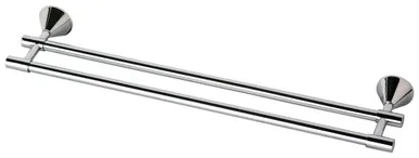 Ivy Towel Rail Double 760mm Chrome In Chrome Finish By Phoenix