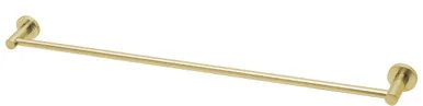 Radii Towel Rail Single 800mm Round Plate Brushed In Gold By Phoenix