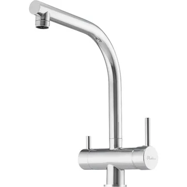 Essentials Square Gooseneck 3 Way Filter Tap Chrome In Chrome Finish By Oliveri