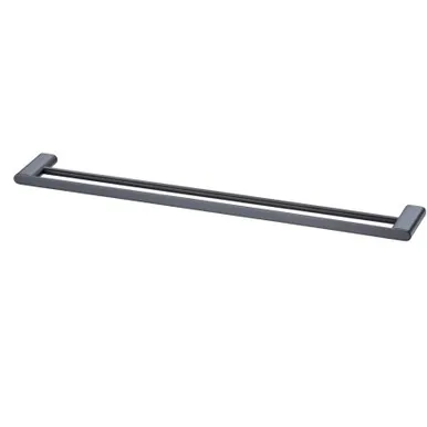 Madrid Towel Rail Double 800mm Matte | Made From Stainless Steel/Zinc/Alloy In Black By Oliveri