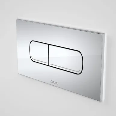 Invisi Series Ii® Oval Dual Flush Plate & Buttons (Metal) Chrome In Chrome Finish By Caroma