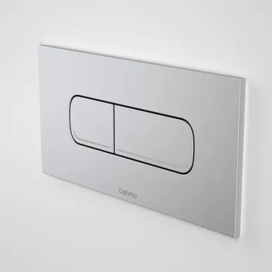 Invisi Series Ii® Oval Dual Flush Plate & Buttons (Metal) Satin In Chrome Finish By Caroma