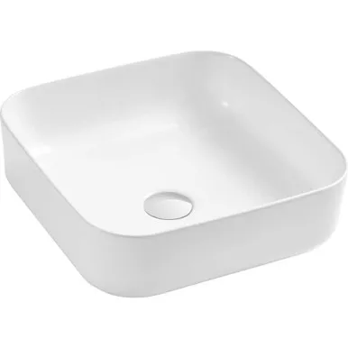 Naples Counter Top Square Basin | Made From Vitreous China In White By Oliveri