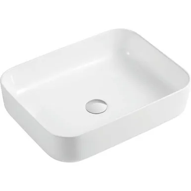Naples Counter Top Rectangular Basin | Made From Vitreous China In White By Oliveri