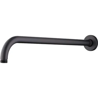 Rome Wall Round Mounted Shower Arm Matte | Made From Brass In Black By Oliveri