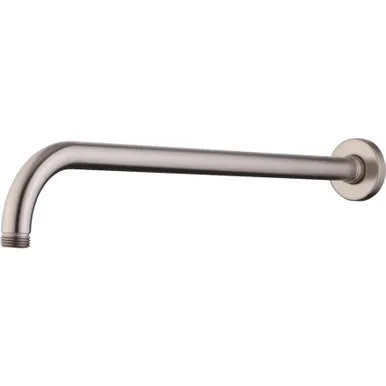 Rome Wall Mounted Round Shower Arm 400mm | Made From Brass In Brushed Nickel By Oliveri