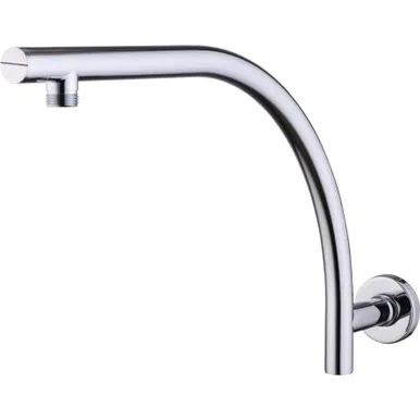 Rome Round Raised Wall Mounted Shower Arm 400mm | Made From Brass In Chrome Finish By Oliveri
