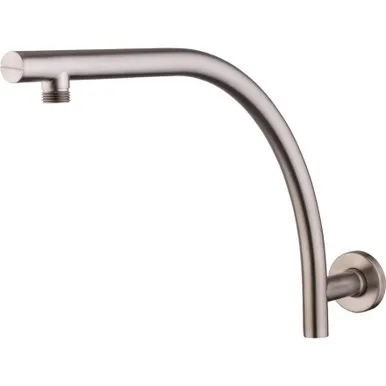 Rome Round Raised Wall Mounted Shower Arm 400mm | Made From Brass In Brushed Nickel By Oliveri