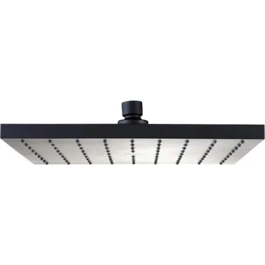 Monaco Square Shower Rose 250mm Matte 3Star | Made From ABS Plastic In Black By Oliveri