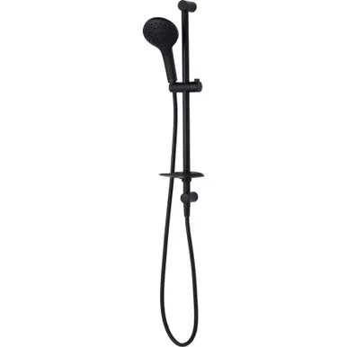 Rome Hand Shower With Rail Matte 3Star | Made From Brass/ABS In Black By Oliveri