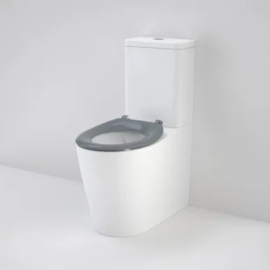 Care 660 Ambulant Cleanflush® Wall Faced Close Coupled Easy Height Back Entry Suite With Single Flap Seat Anthracite Grey Nth In White By Caroma