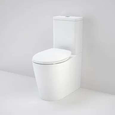 Care 660 Ambulant Cleanflush® Wall Faced Close Coupled Easy Height Back Entry Suite With Double Flap Seat 4Star In White By Caroma